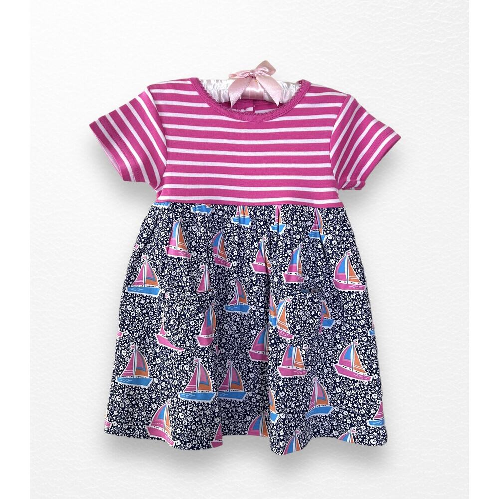 NWT JoJo Maman Bebe Sailboat Dress, Size 18-24 Months